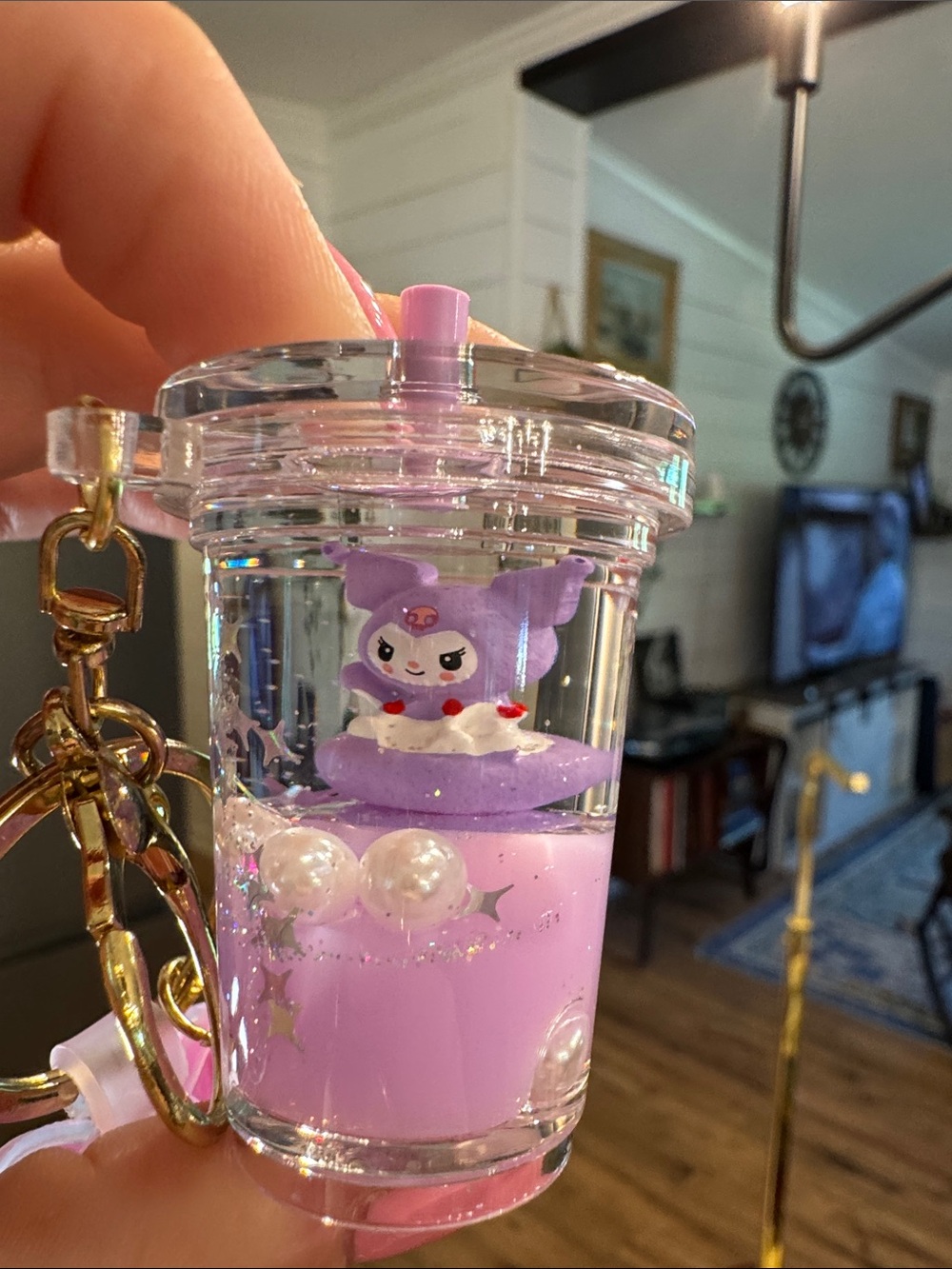 Kids Cute Drink Charm Keychain - Blue, Purple, Green, Pink-FREE w/$150 purchase - Picture 5 of 6